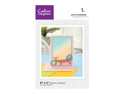 Crafter's Companion 6" x 4" Embossing Folder - Lost In Paradise