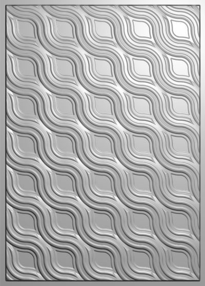 Crafter's Companion 3D Embossing Folder 5 x 7 - Contemporary Waves