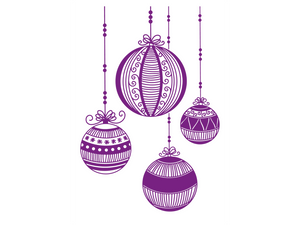 Crafter's Companion 5" x 7" Embossing Folder - Festive Baubles