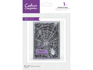 Crafter's Companion 5" x 7" Embossing Folder - Spider's Web