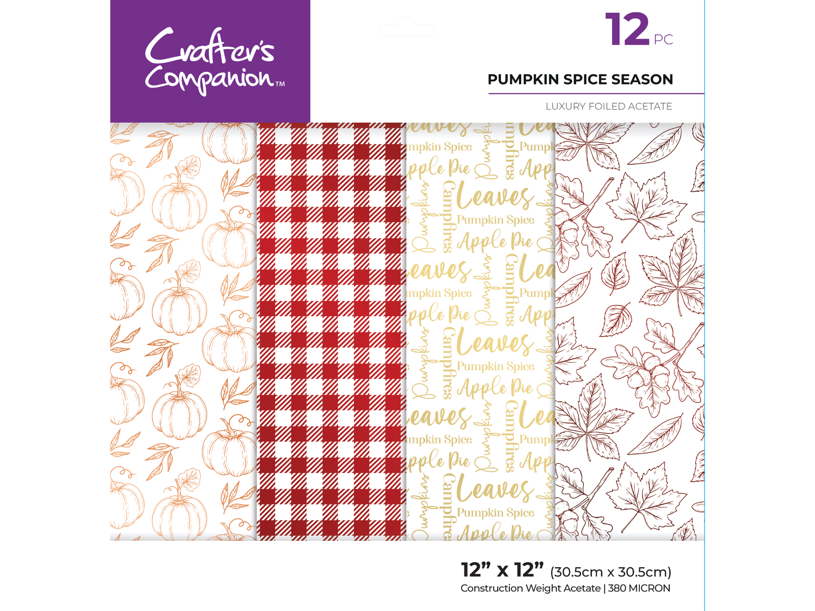 Crafter's Companion Pumpkin Spice Season Luxury Foiled Acetate Collection