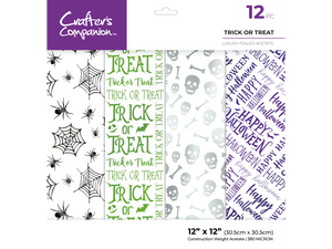 Crafters Companion 12” x 12” Luxury Foiled Acetate Pack - Trick or Treat