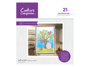 Crafter's Companion Garden Collection Clear Acrylic Stamps - You Grow Girl