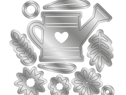 Crafter's Companion Garden Collection Metal Die - Watering Can and Florals