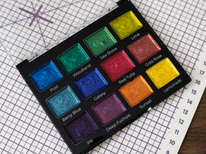 Crafter's Companion Glitter Paint Palette - 12 Colours