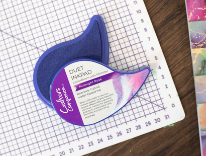 Crafter's Companion Duet ColourBloom Shimmer Inkpad - Midnight Rose