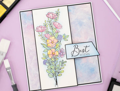 Crafter's Companion Watercolour Clear Acrylic Stamp - Best Wishes