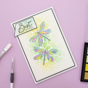 Crafter's Companion Watercolour Clear Acrylic Stamp - Best Wishes