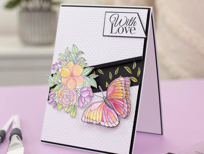 Crafter's Companion Watercolour Clear Acrylic Stamp - With Love