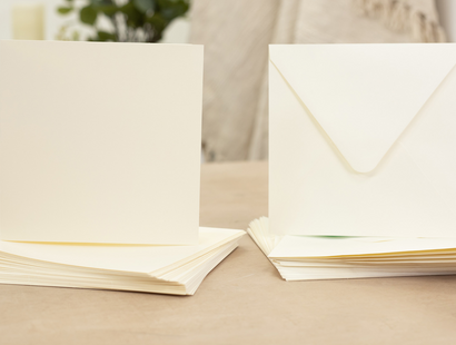 Crafter's Companion 7" x 7" Ivory Card & Envelopes - 50 Pack