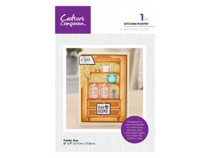 Crafter's Companion Kitchen Collection - 2D Embossing Folder 5"x7" - Kitchen Pantry