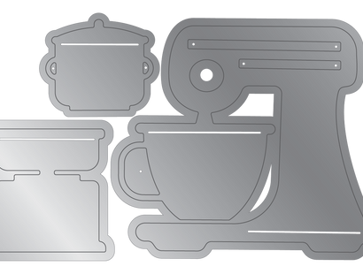 Crafter's Companion Kitchen Collection Metal Die and Stamp - Mix and Measure