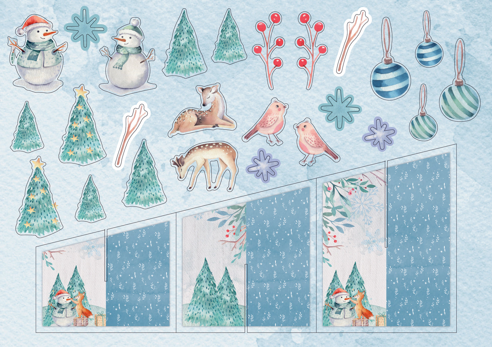 Crafter's Companion - Kits - Cascading Card Kit - Festive Delights