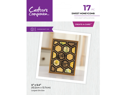 Crafter's Companion Metal Dies Create a Card - Sweet Honeycomb