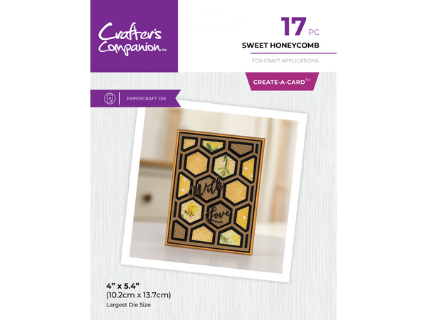 Crafter's Companion Metal Dies Create a Card - Sweet Honeycomb