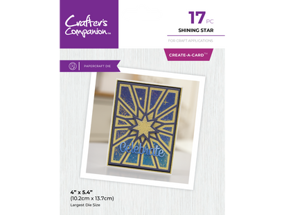 Crafter's Companion Metal Dies Create a Card - Shining Star 