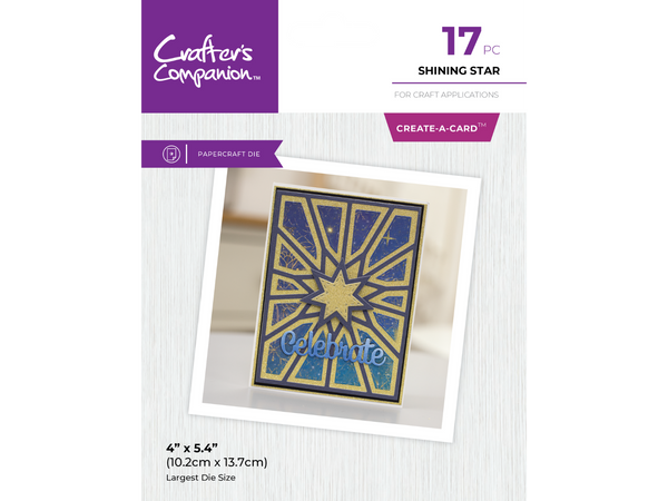 Crafter's Companion Metal Dies Create a Card - Shining Star 