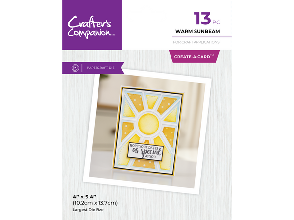 Crafter's Companion Metal Dies Create a Card - Warm Sunbeam 