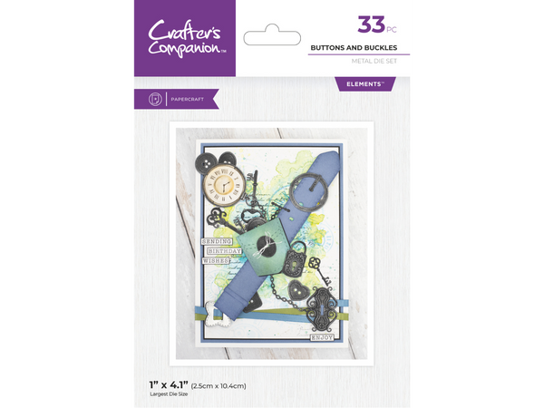 Crafter's Companion Metal Die Elements - Buttons and Buckles