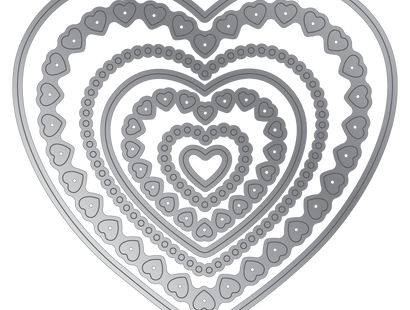 Crafter's Companion Metal Dies Elements - Decorative Nesting Hearts