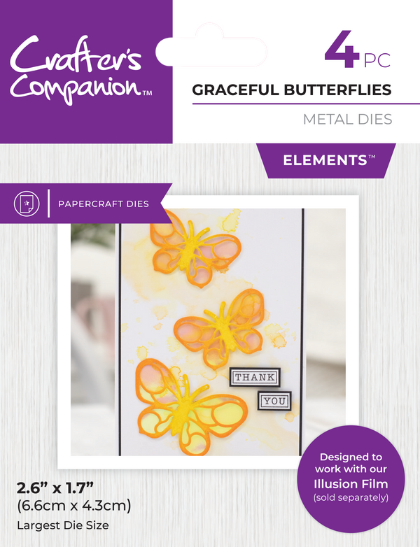 Crafter's Companion Metal Die Graceful Butterflies