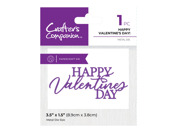 Crafters Companion Metal Die - Happy Valentines Day!