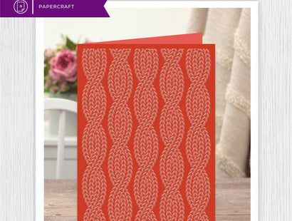 Crafter's Companion Modern Man 2D Embossing Folder 4" x 6" - Twisted Knot