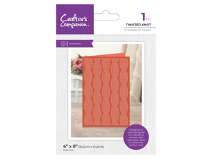 Crafter's Companion Modern Man 2D Embossing Folder 4" x 6" - Twisted Knot