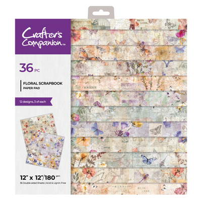Crafter's Companion Essential Floral 12 Paper Pad Collection