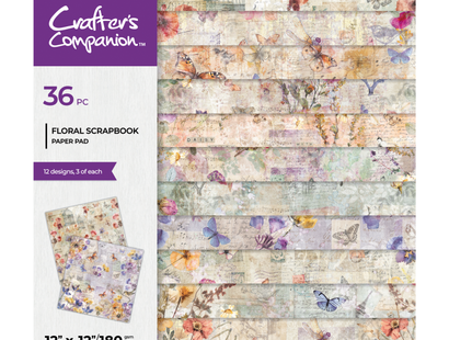 Crafter's Companion 12x12 Floral & Printed Paper Pads