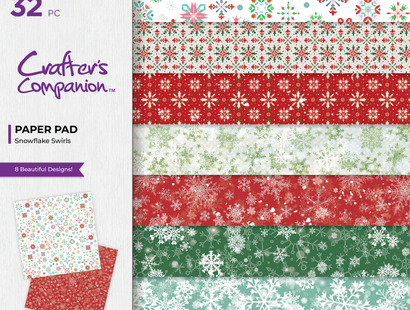 Crafter's Companion - 12 x 12 Paper Pad - Snowflake Swirls