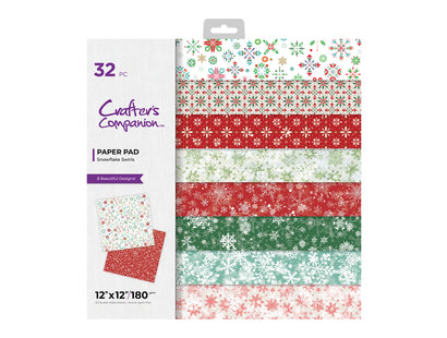 Crafter's Companion - 12 x 12 Paper Pad - Snowflake Swirls