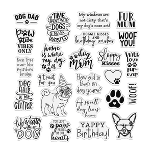 Crafter's Companion Pets Rule Clear Acrylic Stamps - Top Dog