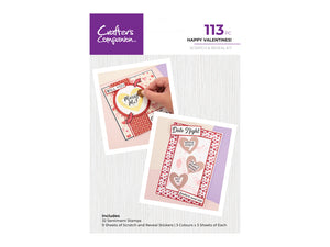 Crafters Companion - Scratch Reveal Cardmaking Kit - Happy Valentines!