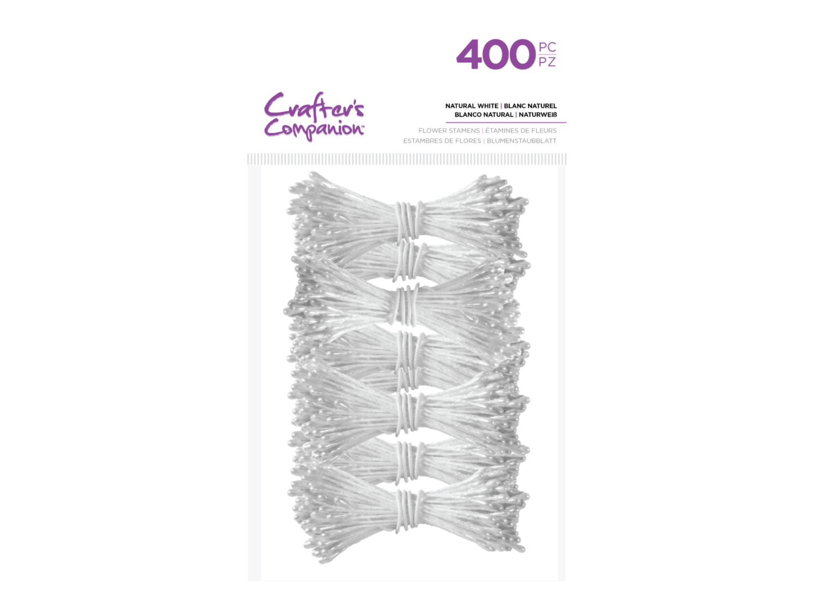 Crafter's Companion Flower Forming Foam Stamens - Natural White (400PC)