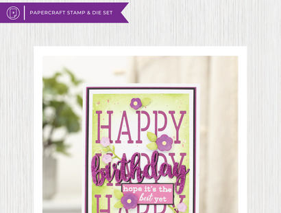 Crafter's Companion Stamp & Dies - Best Birthday