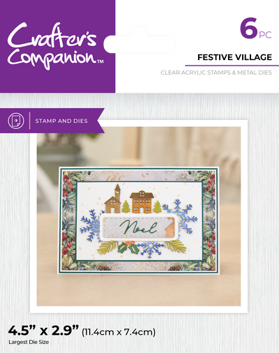 Crafter's Companion Stamp & Die - Festive Village