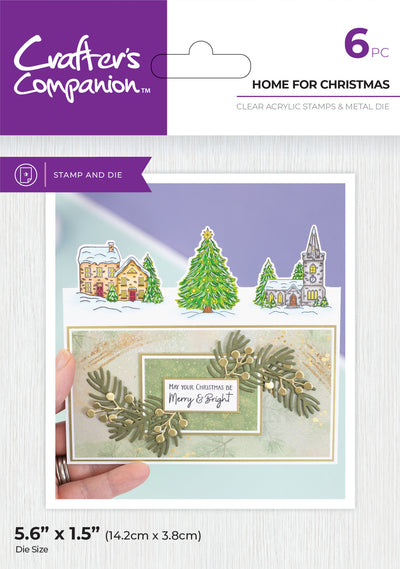 Crafters Companion Stamp and Die - Home for Christmas