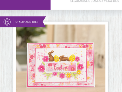 Crafter's Companion Stamp & Die - Hoppy Easter