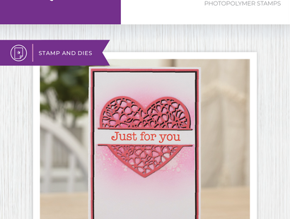 Crafter's Companion Stamp & Die - Just For You With Love