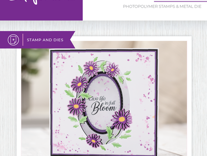 Crafter's Companion Stamp and Die Set - Live Life in Full Bloom