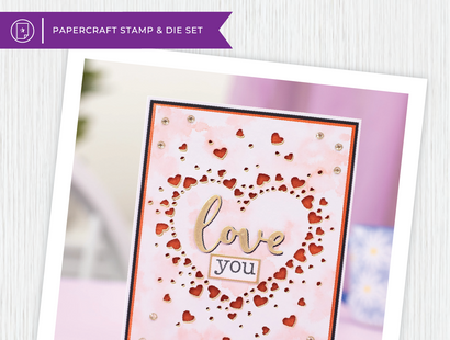 Crafter's Companion Stamp & Die - Love Hearts