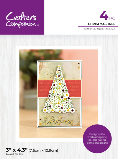 Crafter's Companion Stamp, Die and Stencil Set - Christmas Tree