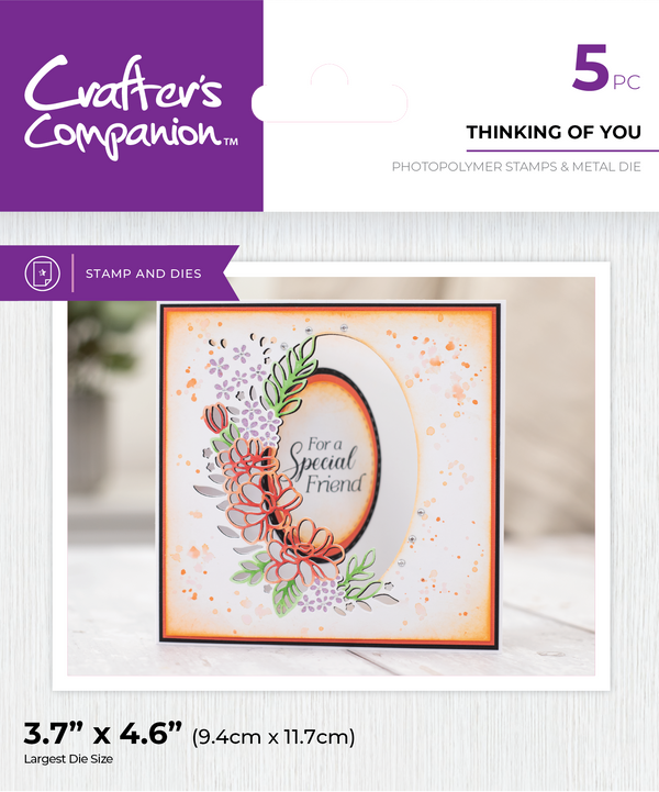 Crafter's Companion Stamp and Die Set - Thinking of You