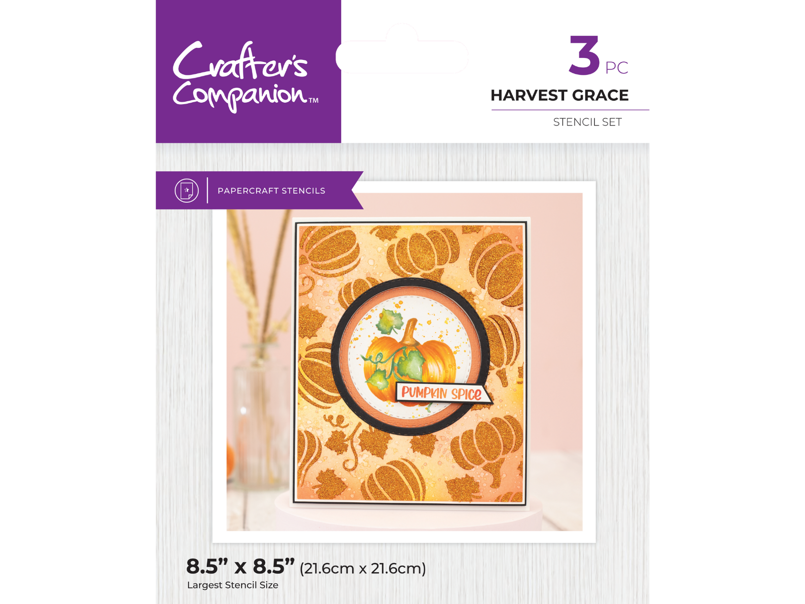 Crafter's Companion Fall Glitter Pastes & Stencils SHOWSTOPPER