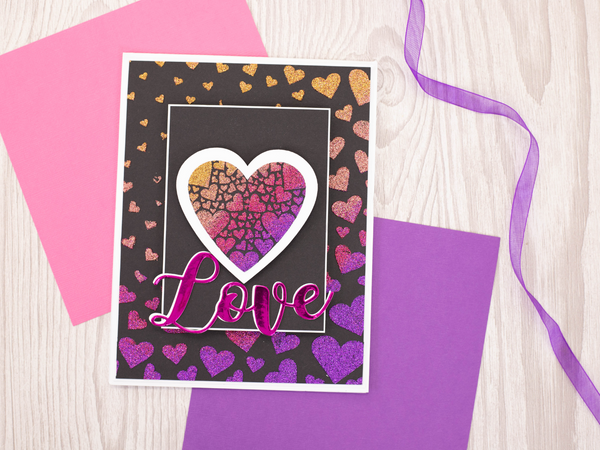 Crafters Companion Stencil Set - Love Hearts