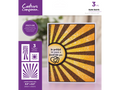 Crafters Companion Stencil Set - Sun Rays