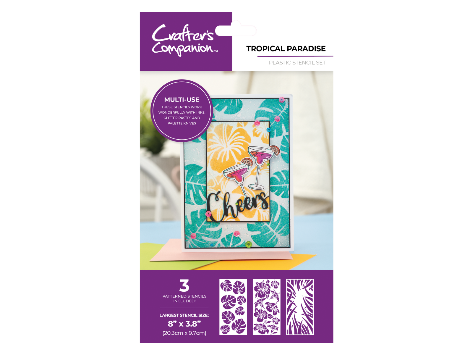 Crafter's Companion Stencils - Tropical Paradise