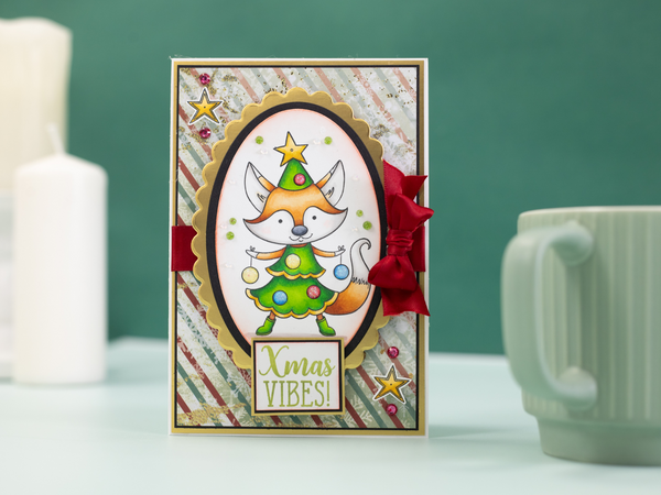 Tree-mendous Fox Clear Acrylic Stamp