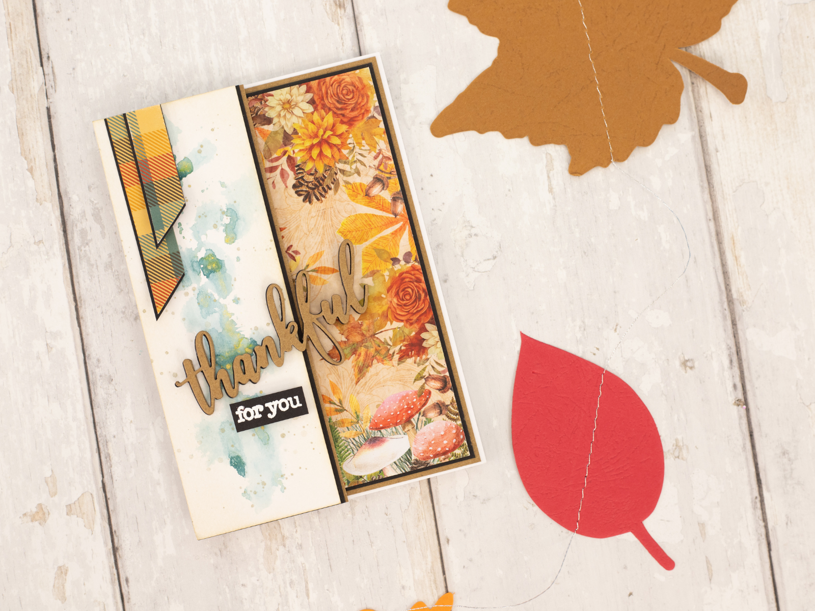 Crafters Companion Thanksgiving Collection Stamp & Die Set - Thankful